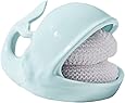Two's Company 51216 Willy the Whale Sponge Holder Set Includes Two Scrubbies, Aqua