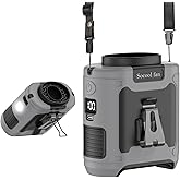 Socool 10000mAh Portable Waist Fan Clip on Wearable Belt Personal Fan Rechargeable Battery operated With 5 Speeds & Flashlight Neck Hands-Free 40H Cooling For Outdoor Camping Travel (Gray）