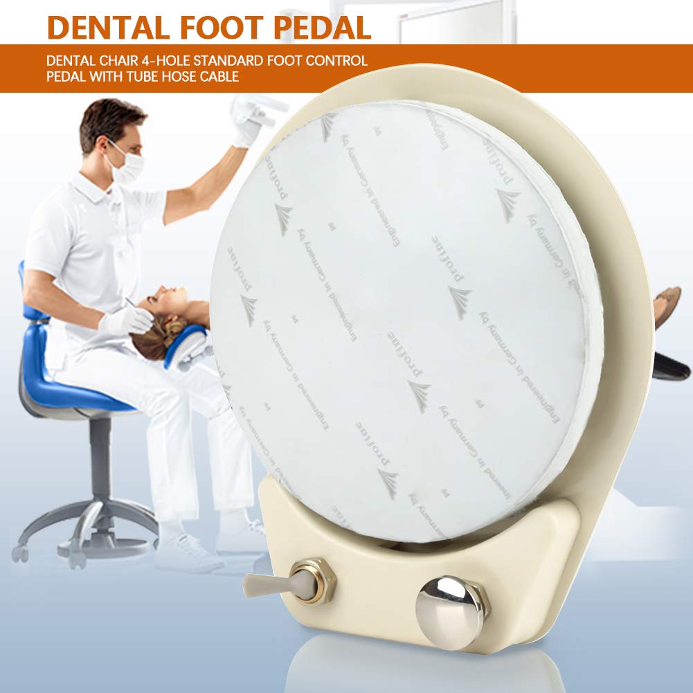 Round Foot Pedal Switch Dental Foot Control Pedal Standard 4Hole for