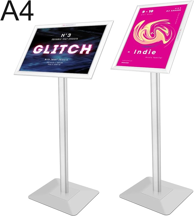 Voilamart A4/A3 Poster Stand Adjustable Aluminum Floor Display Stands