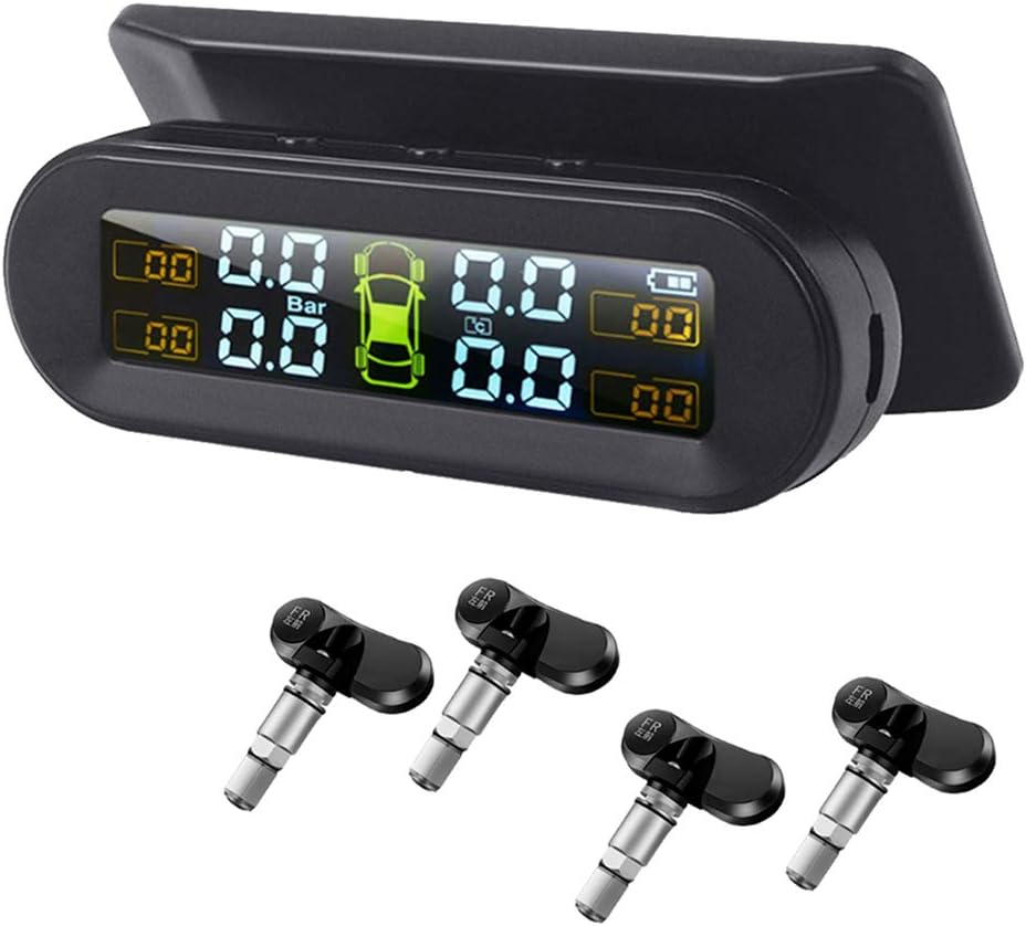 Sistemas De Control De Presi n De Neum ticos Negro Pantalla LCD Inal mbrica Universal 4 Piezas 