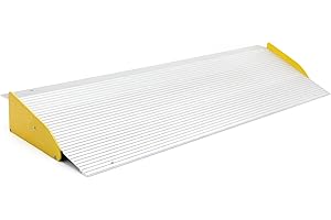 FINITYPRO Aluminum Wheelchair Ramp for Doorways, 2'' H Threshold Ramps with Raised Side Edges, 32'' L x 13'' W Ramps for Wheelchairs for Home, Door Ramp for Scooters, Power Chairs, 880 lbs Capacity