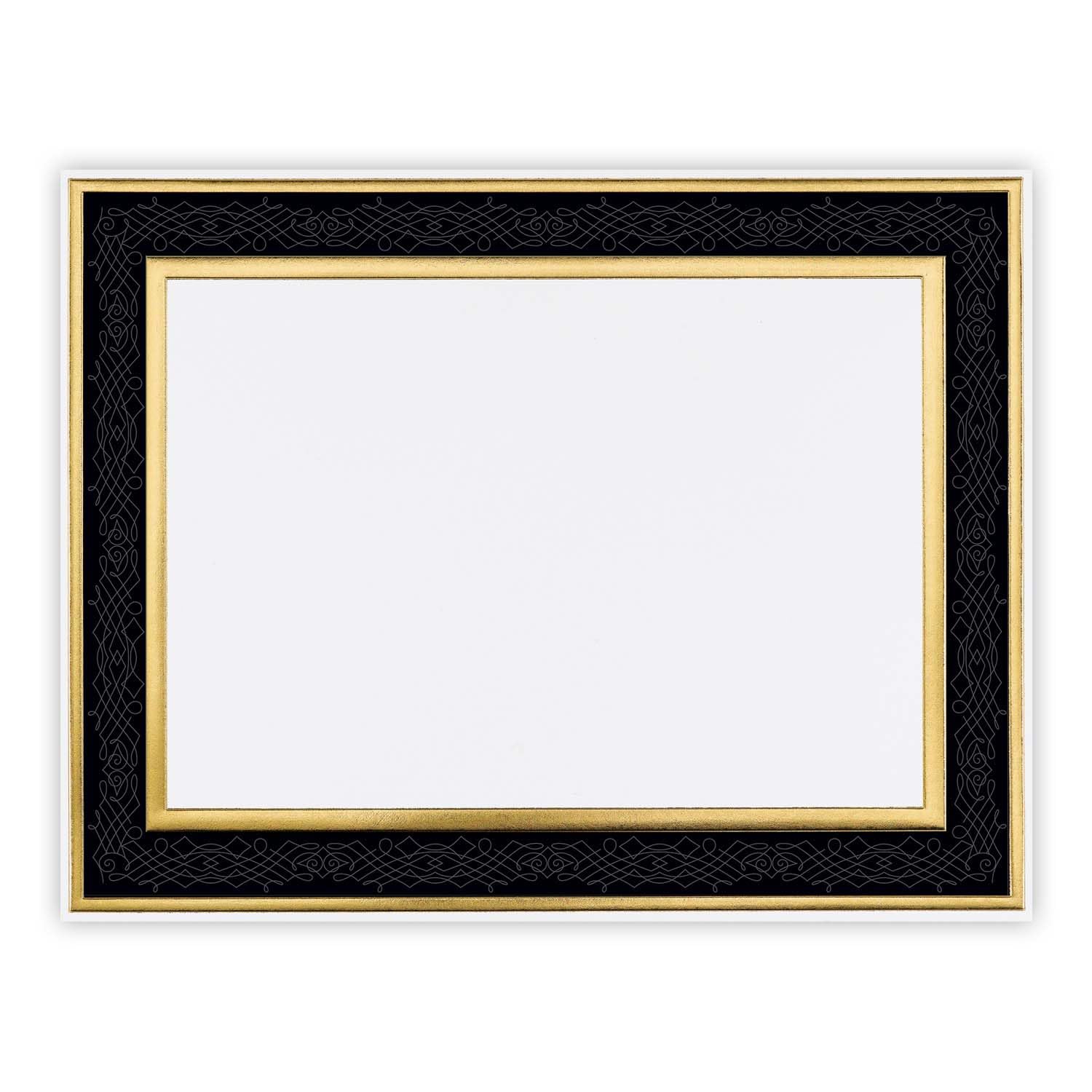 Great Papers! Black Frame Embossed and Gold Foil Certificate, 8.5" x 11", 15 Count (20103772)