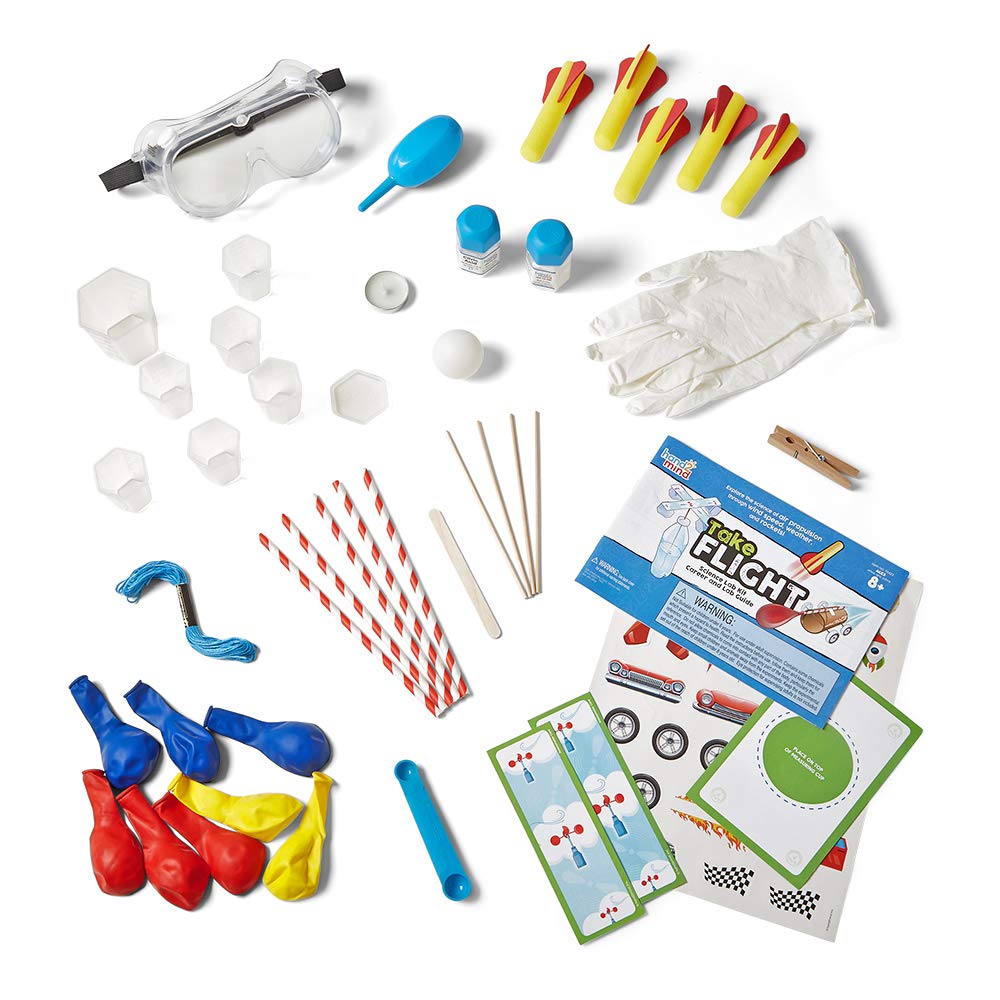 hand2mind Take Flight Science Kit, Toy Rocket Launcher for Kids Ages 8-12, Rocket Kit, Science Kits & Toys, Air Rocket Launcher Kids, 18 Science Experiments, Career & Lab Guide, STEM Toy, Kids Rocket