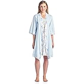 Casual Nights Women's Sleepwear 2 Piece Nightgown and Robe Set