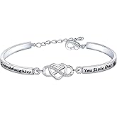 FEELMEM Family Jewelry Granddaughter Bracelet Granddaughter You Stole Our Heart from The Very Start Gift