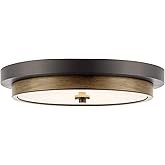 Kira Home Hermosa 14" Modern Semi Flush Mount Ceiling Light, Integrated 24W LED + Round Glass Diffuser, 3000k Warm White Ligh
