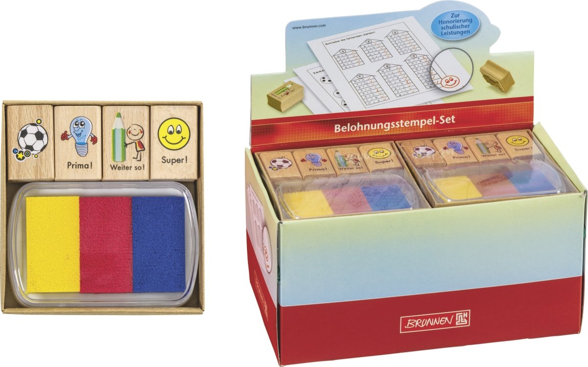 Brunnen Stamp Motif Motif Reward Stamps Reward Wooden Plaque Sign - 4 Designs