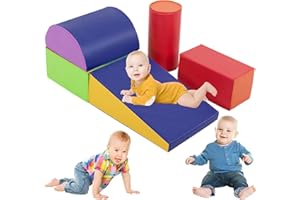 BLKMTY Kids Climb&Crawl Toys for Toddlers 1-3 Baby Playing Blocks 5pcs Kids Climbing Toys Indoor Crawling Gym Equipment for Toddler Fun Foam Climbing Blocks for Kids Development Hands-On Skills