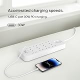Belkin 8-Outlet Surge Protector Power Strip with 2 USB-C PD Ports view 3