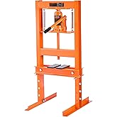 VEVOR Hydraulic Shop Press, 6 Ton H-Frame Hydraulic Garage/Shop Floor Press, Adjustable Shop Press with Press Plates, Heavy D