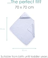 Clair de Lune Luxury Hooded Towel Marshmallow White 75 x 75 cm UK Made view 3