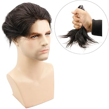 Amazon Com Pwigs Men Toupee 10x8 Inch Virgin Human Hair Thinnest