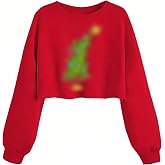 Jliqt Women's Halloween Graphic Cropped Pullover Sweatshirt | Crewneck outfits,Soft skin friendly fabric,Cropped silhouette,Drop Shoulder,Street Style,Spooky Season 2026