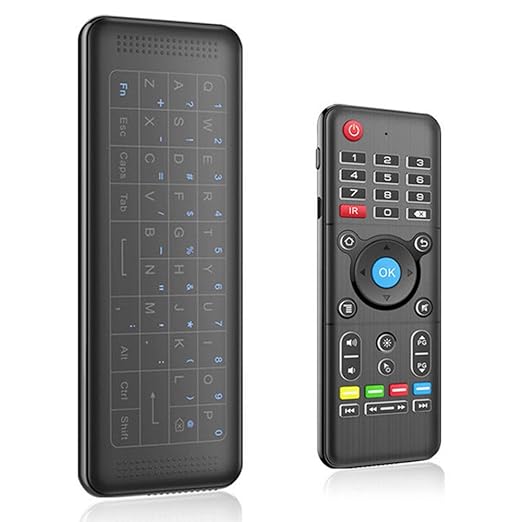 SODIAL Mini Wireless Tastatur H1, Fly Air Remote Maus, wiederaufladbare Maus mit Touchpad Combo mit IR lernen Maus Combo fuer