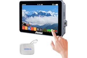 Shimbol M5 Camera Field Monitor,5.5 inch 1200nits High Brightness 4K HDR HDMI 1920x1080 IPS Field Monitor with 3D LUT, False Color, Waveform, Focus Peaking for DSLR Cameras