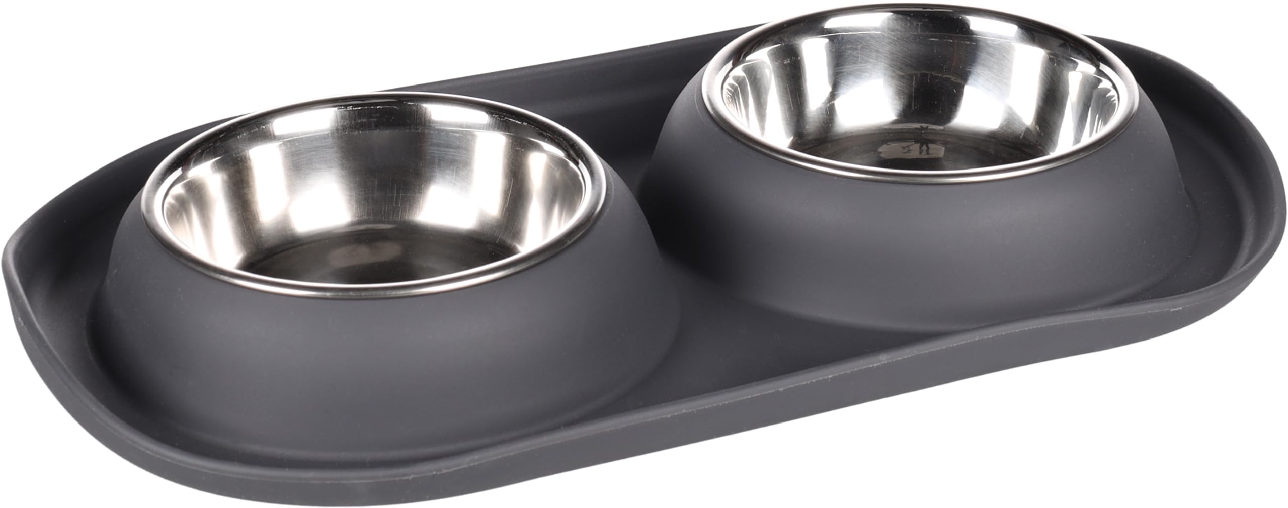 Flamingo FEEDING BOWL DUO DINNER GRAFA DARK GREY DIAMETER 11,5CM 2x220ML