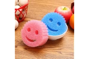 Color Sponge, 3 Pack Non-Scratch Scrub Dish Sponges, Temperature Controlled Kitchen Sponge for Kitchen, Bathroom