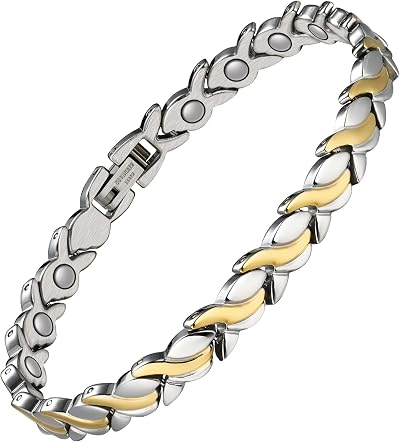 Jeracol Magnetic Bracelet for Women Titanium Steel Adjustable Fish Tail Gift Box