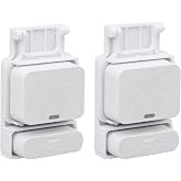 Garage Door Mounting Bracket for SimpliSafe Entry Sensors, 2-Pack | Durable Build, Pre-Installed Double-Sided Mounting Tape, Pre-Cut Screw Holes, Screws Included, Easy Setup &amp; Secure Hold