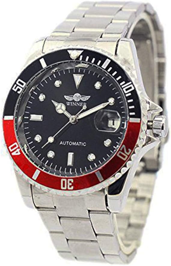 Amazon g70 St 腕時計 メンズ 自動巻き ステンレス ミッドサイズ フェイス 回転式ベゼル 日付カレンダー付き かっこいい メンズ腕時計 腕時計 通販