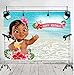Botong 5X3ft Baby Moana Happy Birthday Party Backdrop Photo Sea Blue Water Summer Photography Backdrop Baby Shower Moana Vinyl Background Table Decor