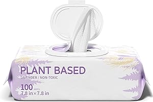 IMMHABI 100 PCS Dog Wipes for Paws and Butt Hypoallergenic Pets Cleansing & Deodorizing Anal Gland Hygienic Puppy Wipes for Dogs Face and Body Wipes Cleaning Fur Doggie Wipes Doggy Wipes (Lavender)