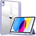 Wenlaty Compatible with iPad (A16) 11th Generation Case 11 Inch 2025, for iPad 10th Generation Case 10.9 Inch 2022 with Pencil Holder, Trifold Stand Protective Cover, Auto Wake/Sleep, Lavender Purple