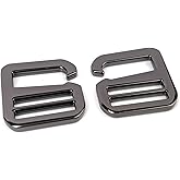 VersaKits 10 Pcs Heavy Duty Metal G Hooks Flat Tri-glide Hook Sildes Adjustable Fastener Belt Buckle for Strap Webbing