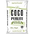 Nutrifield Coco Coir Perlite Mix, 50 Liter Bag- 70/30 Blend - Pre Buffered with Calcium, Organic Coconut Coir & Perlite for Plants - Garden Soil for Hydroponic, Indoor - Outdoor Garden & House Plant