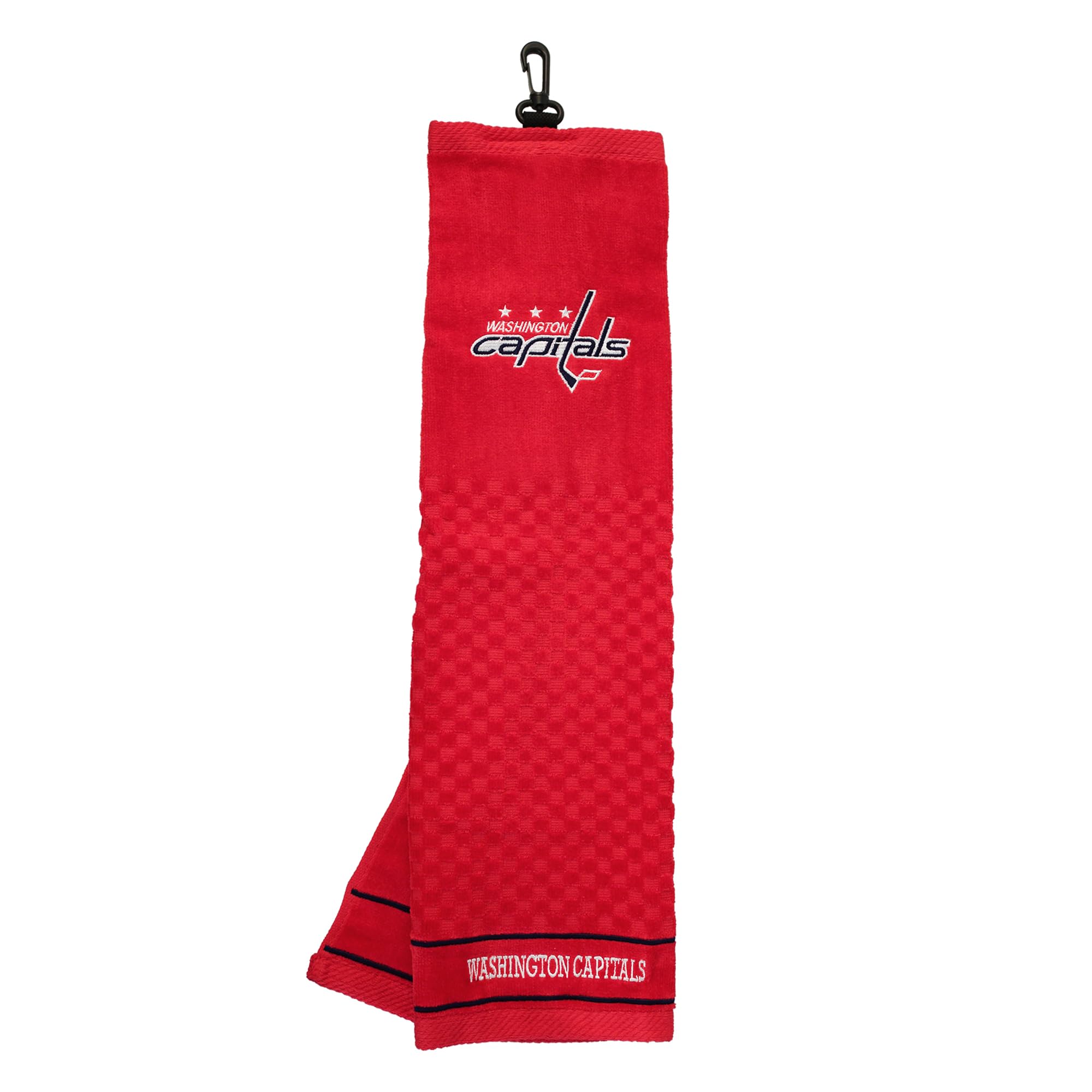 Team Golf NHL Washington Capitals Embroidered Golf Towel, Checkered Scrubber Design, Embroidered Logo