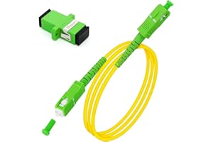 DTECH 5 Pack 3ft SC/APC to SC/APC Fiber Optic Cable, SC/APC to SC/APC Single Mode Fiber Optic Internet Cable for Replacement 