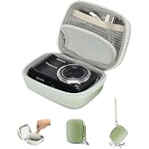 Cwatcun Digital Camera Case, Compact Protective Pouch for Kodak/Canon/Sony | Fits cameras up to 4.9"x3.5"x2.2". 900Dscratch-resistant, water-repellent, 3-layer shockproof sponge, detachable wristband.