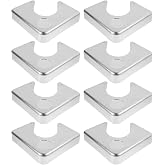 COOLHIYA 8Pcs Billiard Table Chrome Corner Guards Pool Table Corner Protector Plates Billiards Replacement Parts Protective Corners for Most Standard Pool Tables