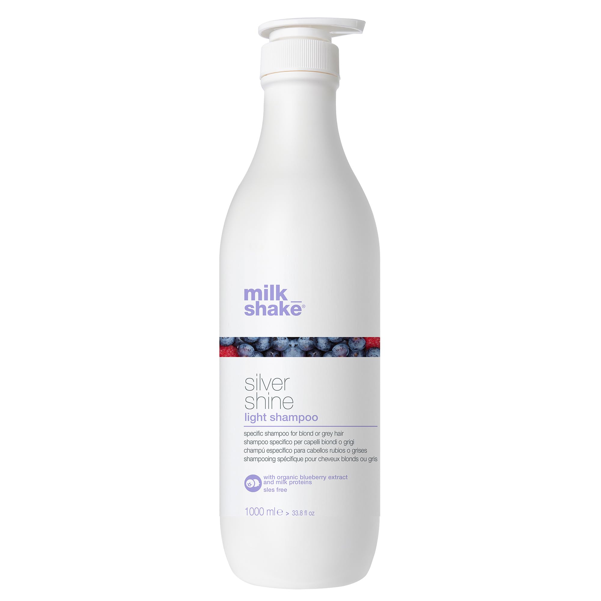 milk_shake Silver Shine Light Shampoo 1000 ml, grey, (Pack of 1)
