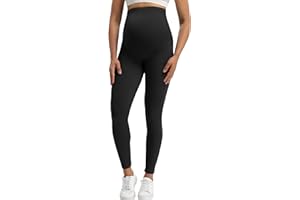 Buttergene Women's Maternity Leggings over the Belly Pregnancy Active Wear Workout Yoga Tights Pants
