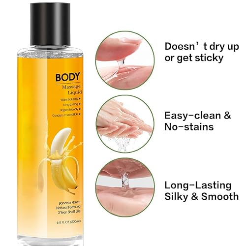 Water-Based Personal Lubricant, No Rinse Flavored Lube, Intimate  Longlasting Non-Sticky Gel for Couples Massage (Banana) in Kenya