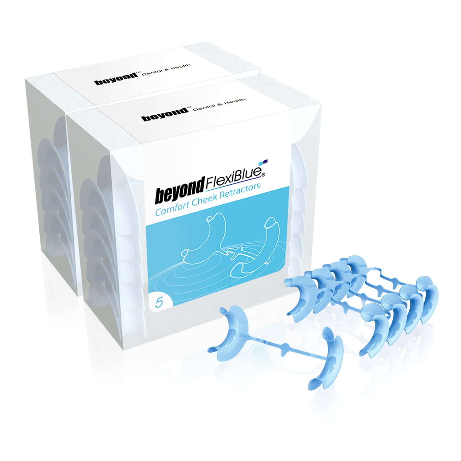 Photo 1 of BEYOND FLEXIBLUE Comfort Cheek Retractors | Disposable Dental Cheek Retractors | Plastic Mouth Opener - Medium 10pk