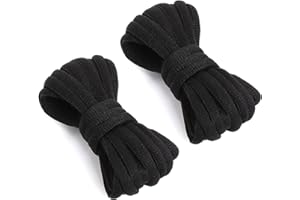 VSUDO 2 Pairs Oval Shoe Laces for Sneakers, Basketball Baseball Shoelace, Athletic Sport Trainers Shoestring for Men or Women