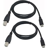 Traovien Micro USB to Printer Cable,2PCS Micro USB 5pin Male to USB Type B Data and Charge Cable,Android Phone pc to Printer,Scanner,Electronic midi Piano,Etc.(1M/3.3Feet)