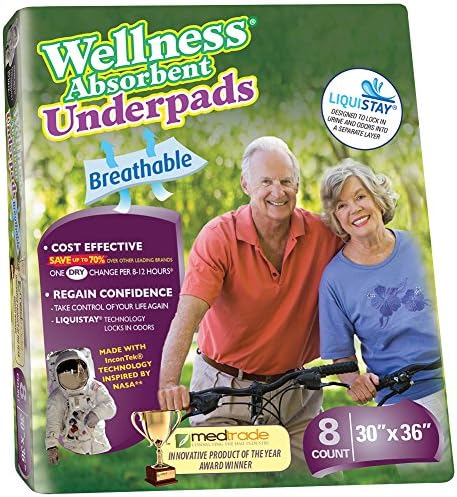 Wellness Absorbent Unisex Underpads w/ Advanced Nasa Liquistay Technology