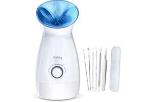 Facial Steamer Large 3-in-1, Towel Warmer & Humidifier Mode, Nano-Ionic Face Steamer with Skin Care Tools, Facial Pores Deep 