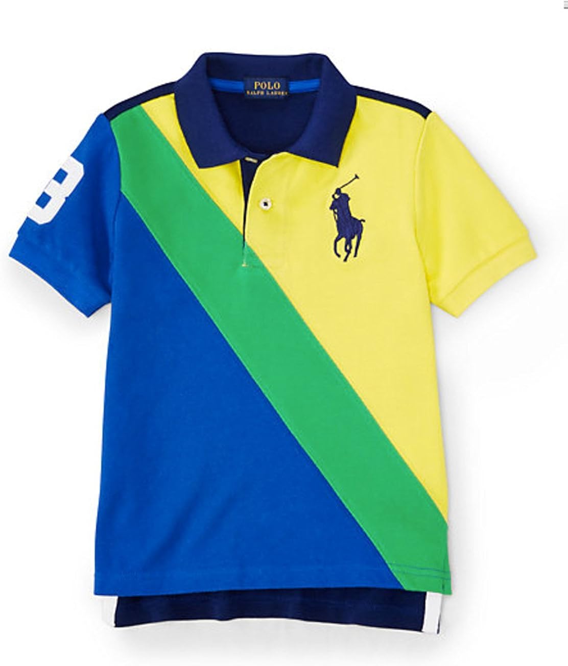 Amazon.com: Ralph Lauren Boys' Banner-Striped Cotton Polo (2/2T, Hampton Yellow): Clothing