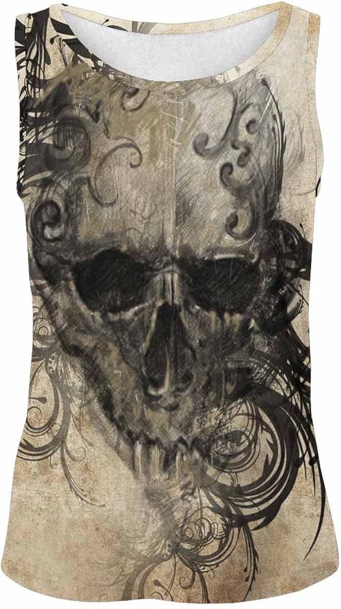 InterestPrint Graphic Design Vest Tank Tops for Women Beach T-Shirt