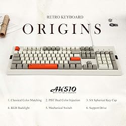 NACODEX F11 Retro Mechanical Keyboard 104 Keys