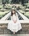 CQDY Flower Girl Dress Lace Dress for Wedding White Ivory Dress Long Sleeve 2-11(8-9T)