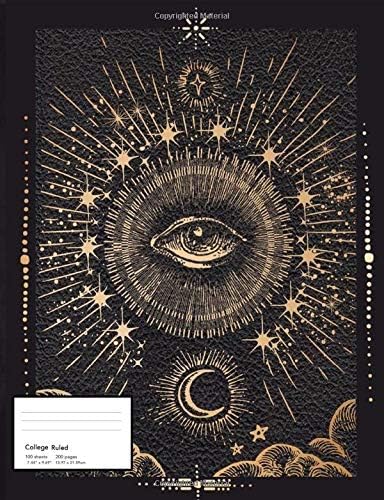 Dark Art Notebook: Cool & Mysterious All Seeing Eye Drawing Notebook (College Ruled)