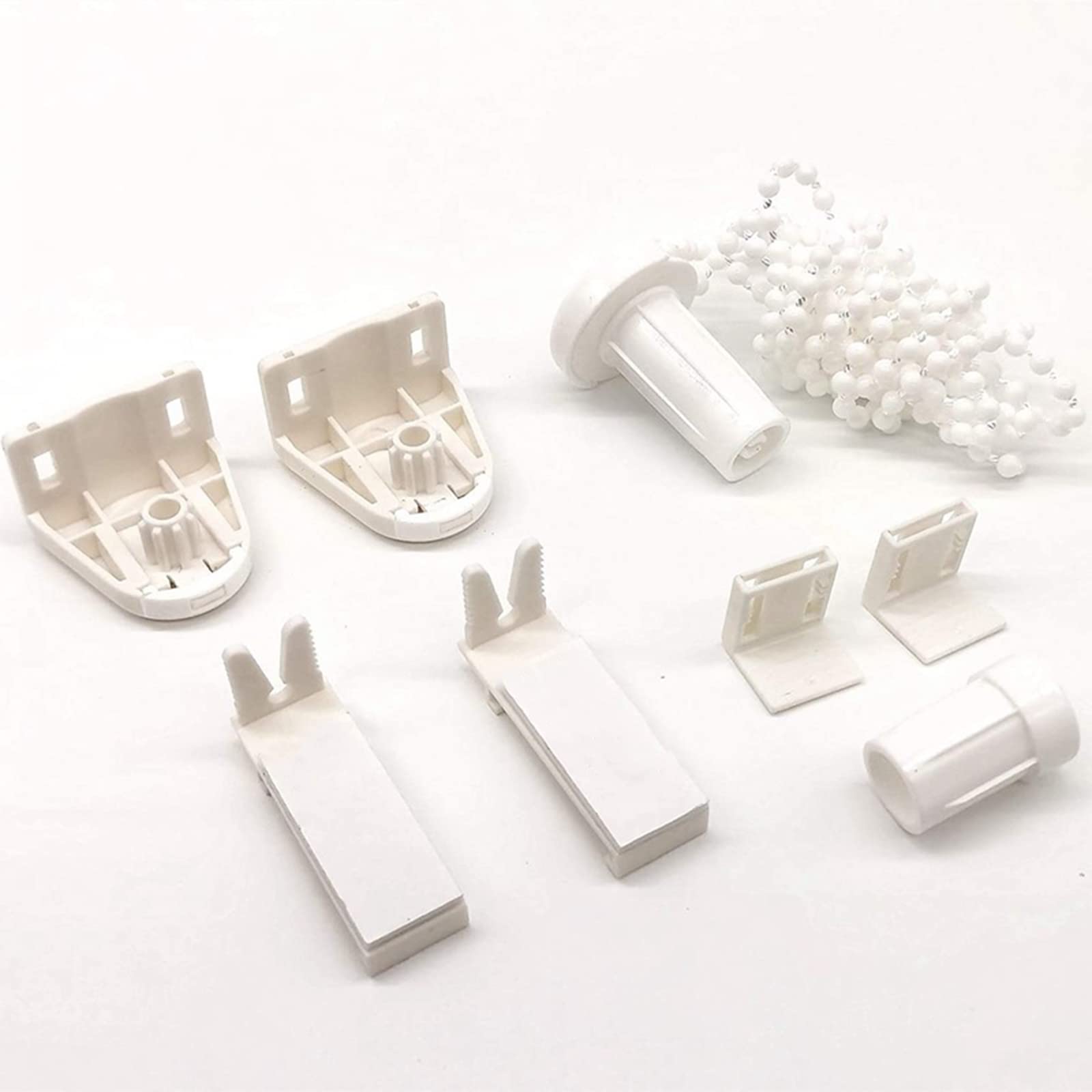 Roller Blind Repair Kit 17mm Fittings Replacement Curtain Roller Blind Accessories Roller Blind Fittings with 2M Beaded Chain for Curtain Repair, Roller Blind Brackets