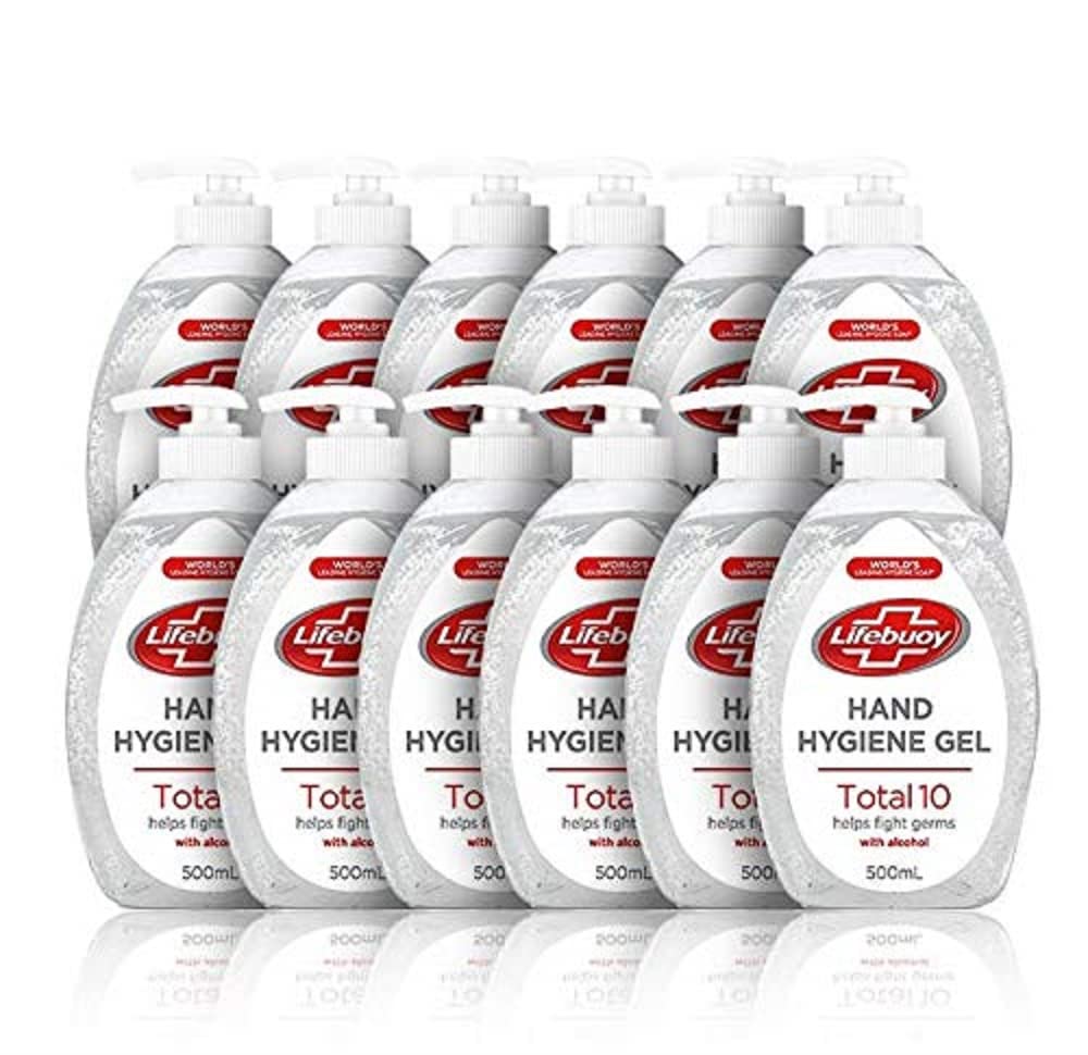 Lifebuoy Hand Hygiene Gel 500ml with Pump (Pack of 12)