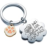 WSAORM Pug Keychain For Pug Mom Keychain Dog Lover Gifts For Women Dog Themed Gifts Puppy Jewelry